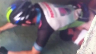 Cyclist Blowjob. Caught in the Toilet.