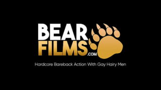 BEARFILMS Pierced Bear Dean Gauge Bareback Fucked After BJ