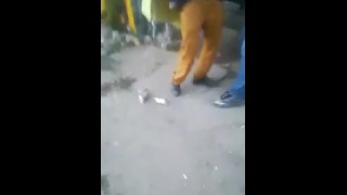 guy sucking homeless cock!