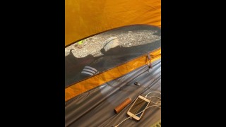 Barely Legal 18 Year Old Boy gets horny while sharing a tent with his straight friend