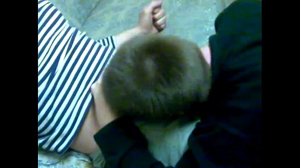 Boy gives his straight friend a blowjob
